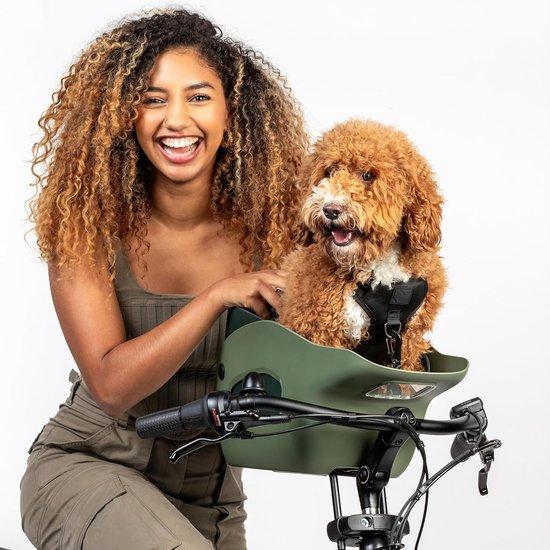Fahrradkorb für Hunde - Hundetransport auf dem Fahrrad - Gemeinsam Radfahren - Ausgezeichnetes Design - Bis zu 12 kg - Waldgrün