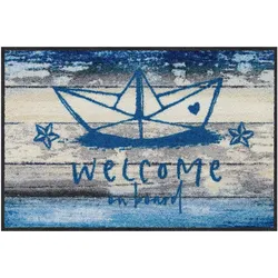 Salonloewe, Fussmatte, Papierschiffchen 04 Maritime 050x075 (50 x 75 cm)