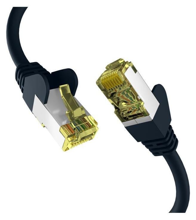 EFB CAT6a Patchkabel S/FTP PIMF Schwarz 0,50m