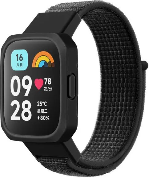 INF Nylon-Uhrenarmband für Redmi Watch 3 Schwarz