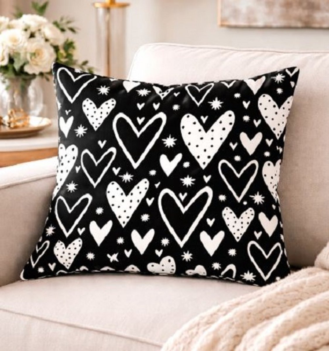 Black & White Living Collection Kussenhoes