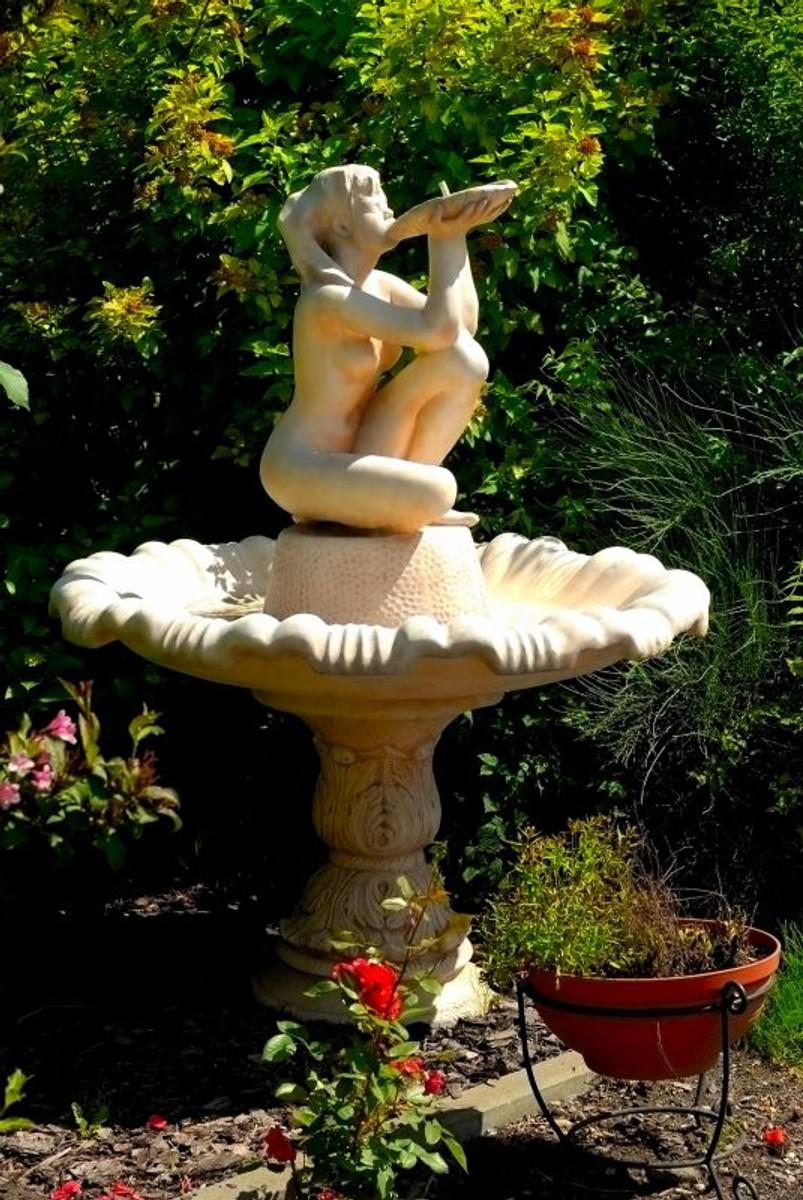 Casa Padrino Jugendstil Fontäne / Springbrunnen Ø 130 x H. 159 cm - Barock & Jugendstil Garten Accessoires