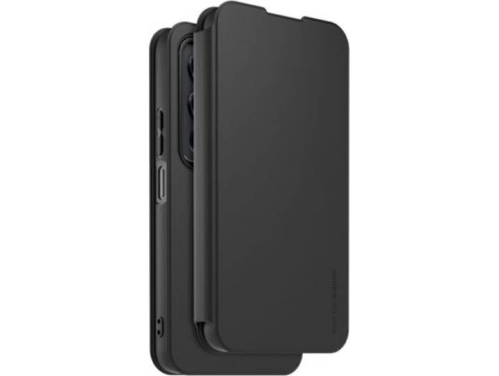 Made For Xiaomi - Etui Avec Cordon Redmi 15 5g Folio Noir + Dragonne
