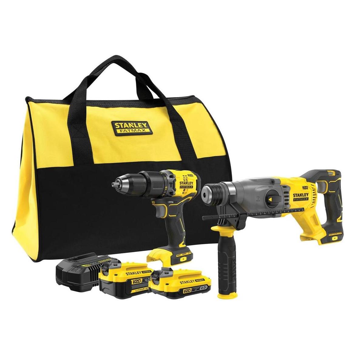 Stanley ZESTAW V20 SFMCK216MDS (SFMCD715 + SFMCH900) 1x4,0Ah 1x2,0Ah (Bohrhammer) (SFMCK216MDS-QW)