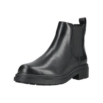 Stiefelette CLARKS "Clarks Stiefelette Leder/Textil", Damen, Gr. 39, schwarz, Leder, Textil, Schuhe Stiefelette