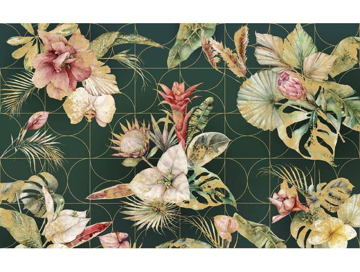 Fotobehang - Golden Growth 400x250cm - Vliesbehang