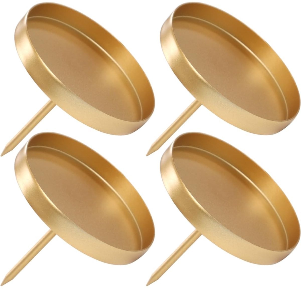 Dailygoods Gouden Kaarsenhouder Set voor Adventskrans, 8,5 cm