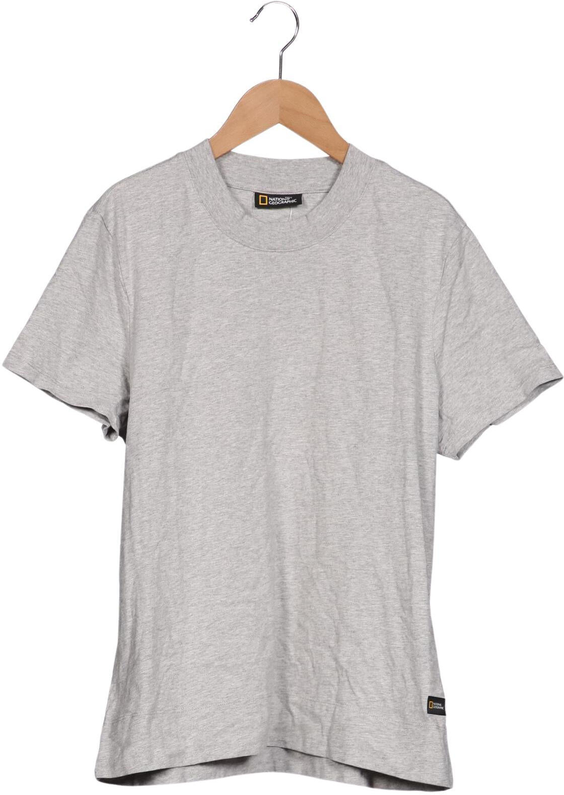 National Geographic Damen T-Shirt, Grau, Gr. XL, Baumwolle - Second Hand