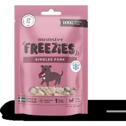 Monster Hundeleckerli Freezies Schweinefleisch 45 g Gefriergetrocknetes Schweinefleisch für Hunde
