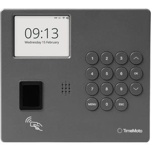 TimeMoto Zeiterfassungssystem TM-424, Terminal mit Fingerabdruck, RFID, Chipkarte und PIN, WLAN
