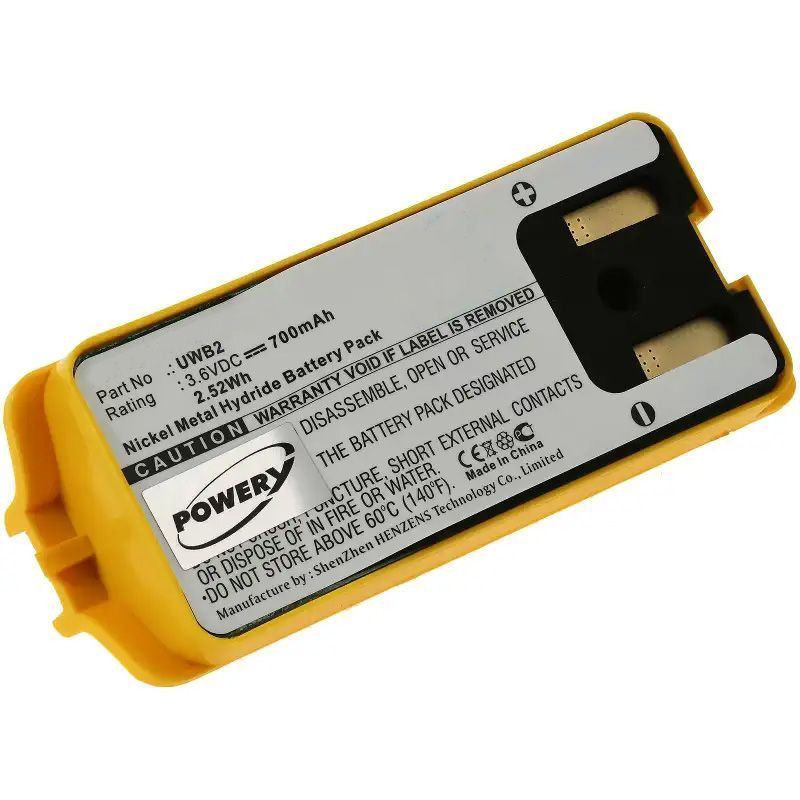 Crane NiMH batterij 3.6V 700mAh - vervangt JAY A003 HAS / UDE / type UDB2 - geel