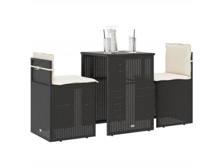 KTHLBRH Gartenmöbel-Set, 13-teilig, Polyrattan, Braun Modular mit Aufbewahrungsbox, Glastisch, waschbare Kissen, für Terrasse