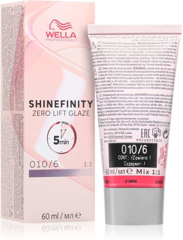 Wella Professionals Shinefinity Zero Lift Glaze Intensivtönung Farbton 010/6 Lavender Flash 60 ml
