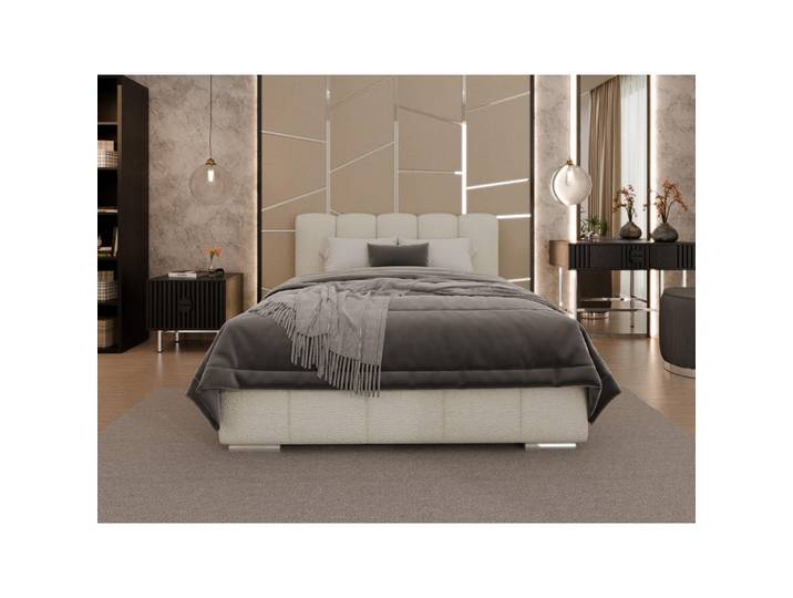 Homesy Polsterbett Zaira 140x200cm – Elegantes Polsterbett für modernen Wohnstil, Zonierte Multi-Taschen-Federkern (24cm), creme, Creme, Holz, Mode, 100x200 cm, Schlafzimmer, Betten, Polsterbetten