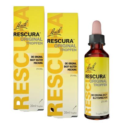 Bachblüten Original Rescura Tropfen m.Alkohol Doppelpack 2x20 ml