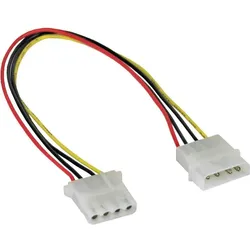 INLINE Strom Verlängerung intern, 13,34cm (5,25") 4pol Stecker / Buchse, 0,3m