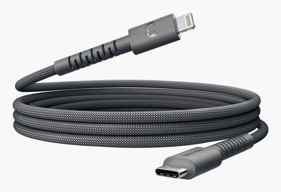 Fresh n Rebel FlexWave Stecker Rundkabel Lightning auf USB C 2 m (Grau) 2CLC201SG