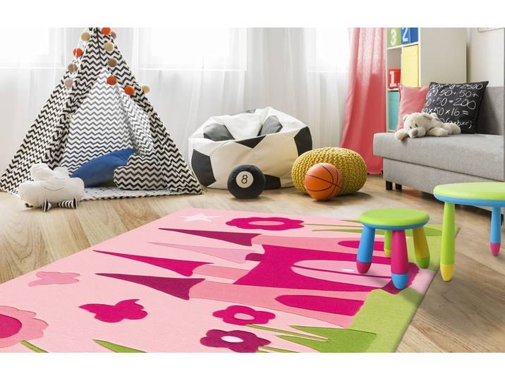 Kinderteppich ARTE ESPINA Joy 4191 , pink, B:90cm H:22mm L:150cm, Obermaterial: 100% Modacryl, Teppiche, Kinderteppich, Sehr strapazierfähig, Fussbodenheizungsgeeignet