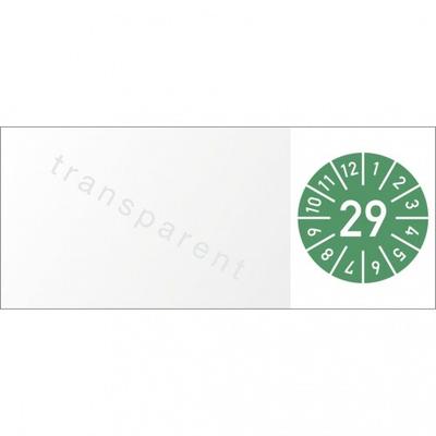 Dreifke® Kabelprüfplakette Jahr 2029 mit Monaten, Folie, 60x25 mm, 10 Stück/Bogen