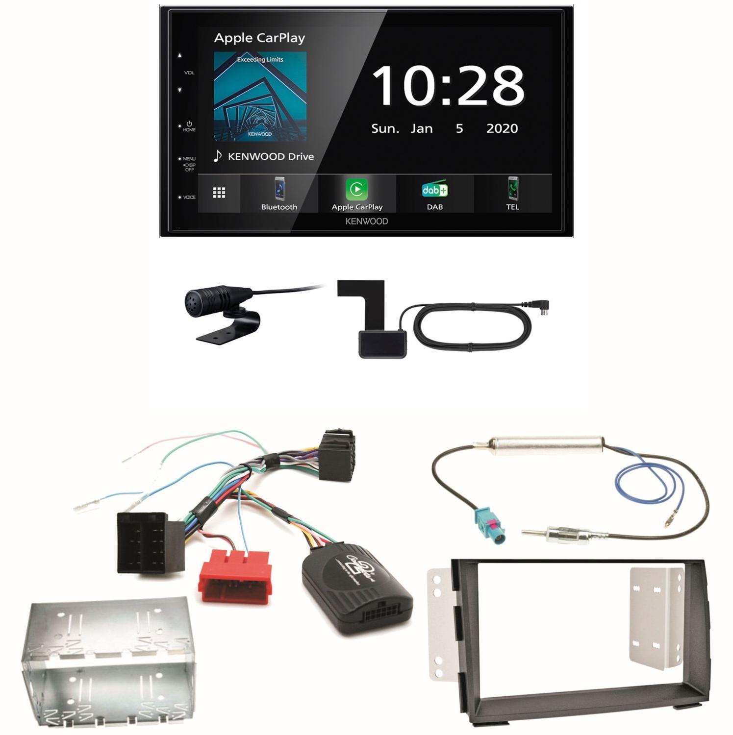 Kenwood DMX5020DABS Android Auto CarPlay Einbauset für Kia Venga