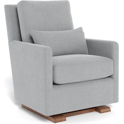 Monte Design Como Glider - Walnut Base / Nordic Grey Fabric - QUICK SHIP