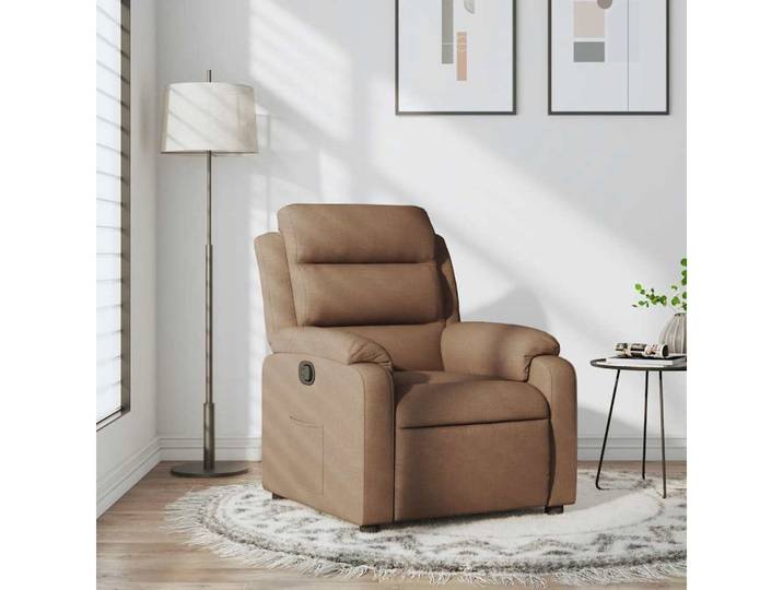 vidaXL Relaxsessel, Relaxsessel Braun Stoff
