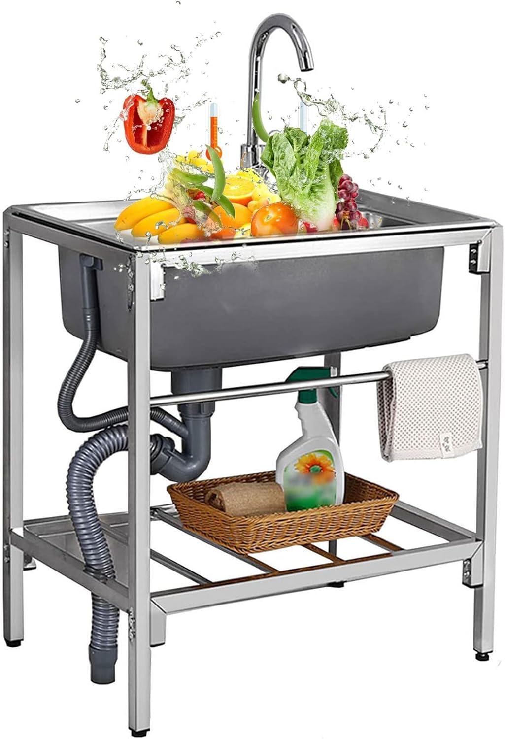 Freistehendes Einzelspülbecken für die Gastronomie und den privaten Gebrauch