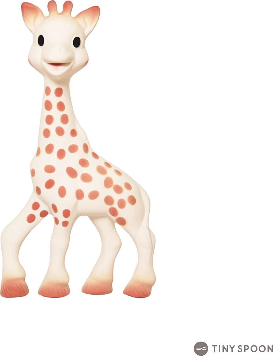 Sophie la Girafe Geschenkpakket met speelgoed en sleutelhanger van natuurlijk rubber voor baby's