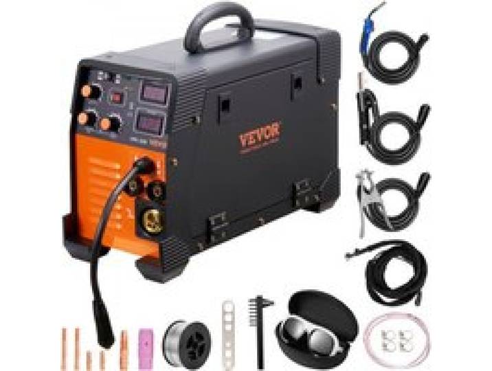 VEVOR MIG/MMA/LIFT TIG 3 in 1 Schweißgerät 50-250 A Fülldrahtschweißen(0,8 mm & 1 mm) IGBT-Technologie 2,2-12 m/min Drahtgeschwindigkeit 5,6 kVA