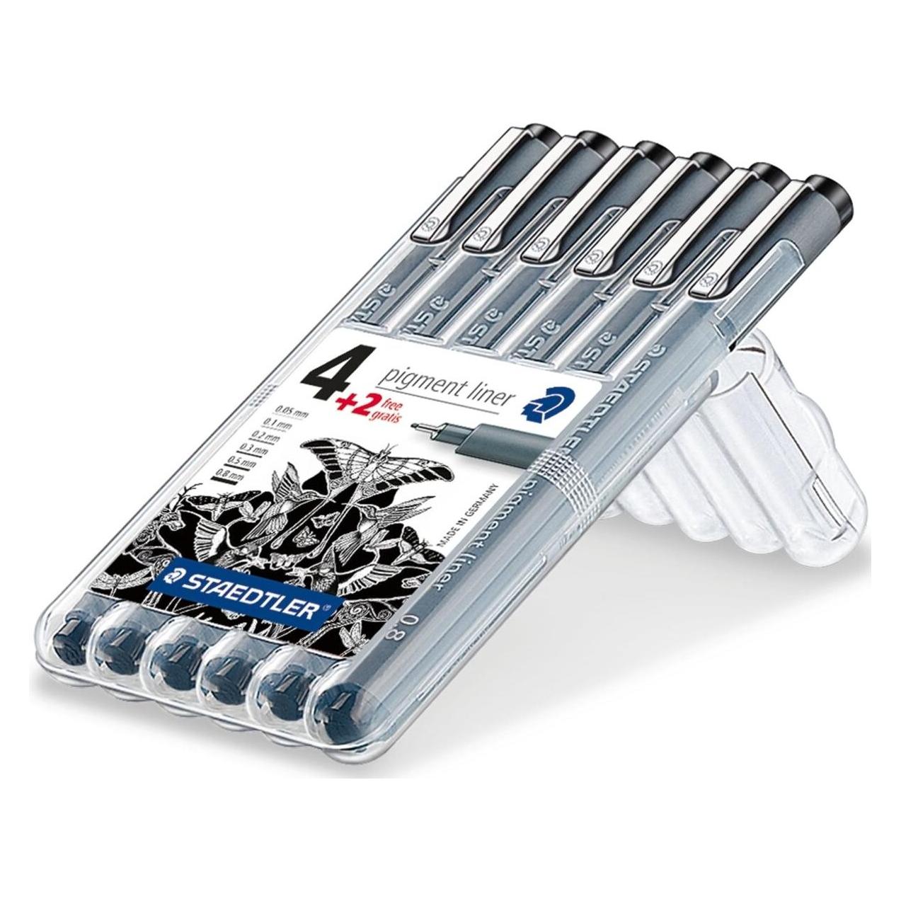 Staedtler pigment liner 6ST Box (6x) (308 SB6P)