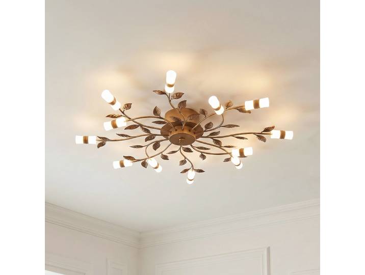 Bentas Deckenleuchte Bronze - Lindby - Wohnzimmer - Florentiner - Metall - Mehrflammig
