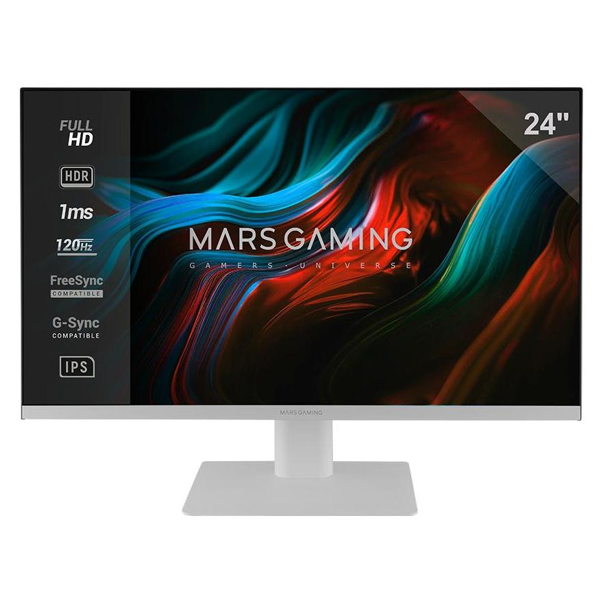 Mars Gaming Ecran 24" MV-24 Full HD 120Hz (Blanc) (1920 x 1080 Pixel, 24") (MV24W)