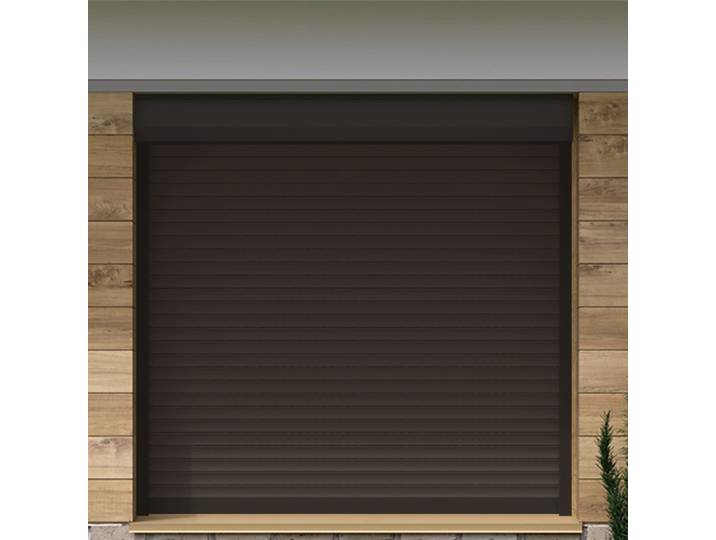Vorbaurollladen Premium Aluminium, motorbetrieben, dunkelbraun,