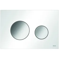 TECE WC-Betätigungsplatte TECEloop, Kunststoff, für Zweimengentechnik, 9240927, Farbe: weiß, Tasten chrom glänzend