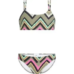 FIREFLY Kinder Bikini Mä.-Bikini Sanna G Retro Batik, Größe 140 in Schwarz Schwarz
