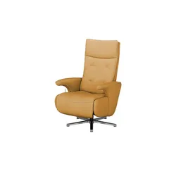 Kollektion Kraft Drehsessel aus Leder Franzi ¦ orange ¦ Maße (cm): B: 73 H: 115 T: 83.0