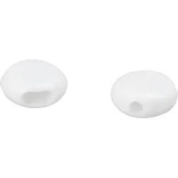 100 Kordelstopper weich und rutschfest, Ø 10mm, weiß, 100 Stück, PVC