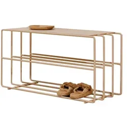 Metallbude Schuhregal Neva Stahl Cashew