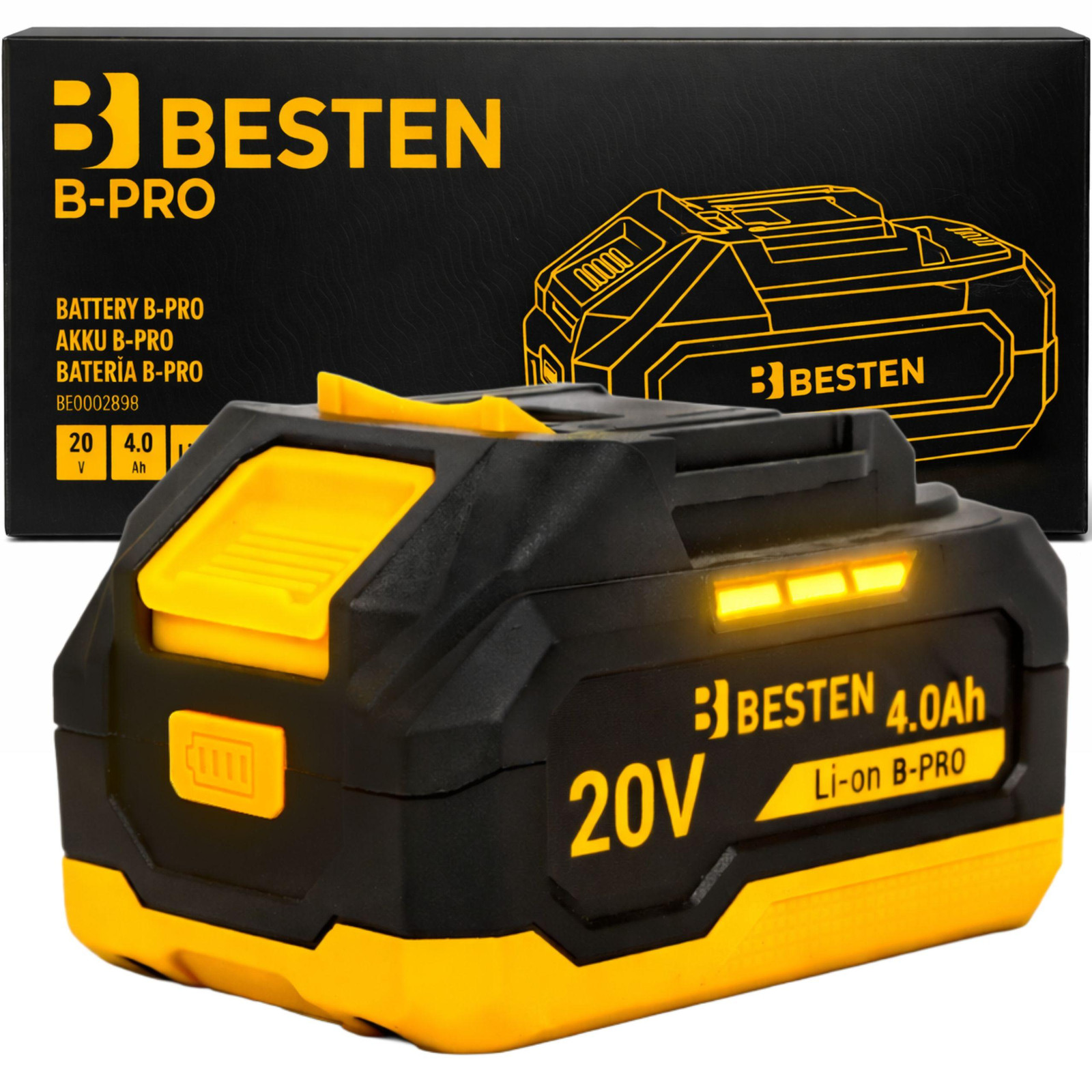 BESTEN B-PRO Systeem Lithium-ion Accu 20V 4,0Ah
