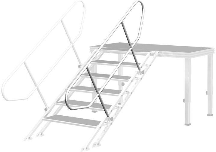 Stairville Tour Stage VarioStair Handrail argento