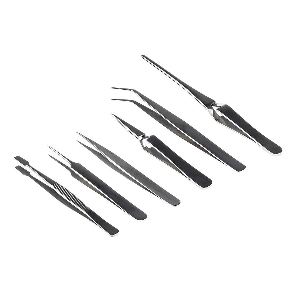 RS PRO Kit of 6 Economy tweezers (1369870)