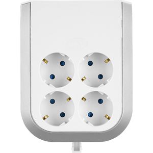 REV-Ritter Steckdosenadapter weiß, 4-fach Schuko bis 3680 Watt