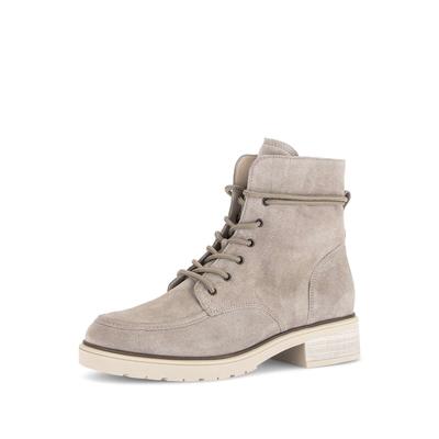 Schnürstiefelette GABOR "Schnürstiefelette", Damen, Gr. 40, beige, Schuhe Schnürstiefelette