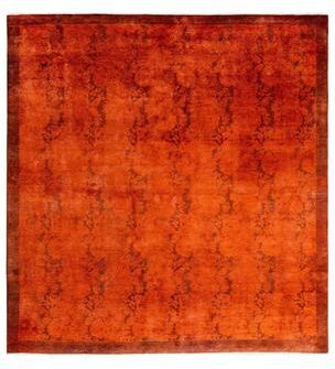 Overton "Fine Vibrance One-of-a-Kind Hand-Knotted Area Rug - Orange, 6' 1"" x 6' 5"" - 6' 1"" x 6' 5"""