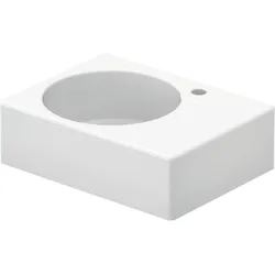 Duravit Design Classics Waschtisch Scola 0684600011 61,5 x 46 cm, Weiß Hochglanz, Becken links, mit Hahnloch