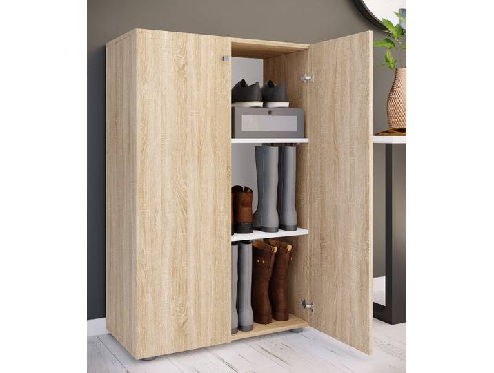 Commode à chaussures B 70 x 110 x 39cm Bois/Marron/Imitation chêne de Sonoma