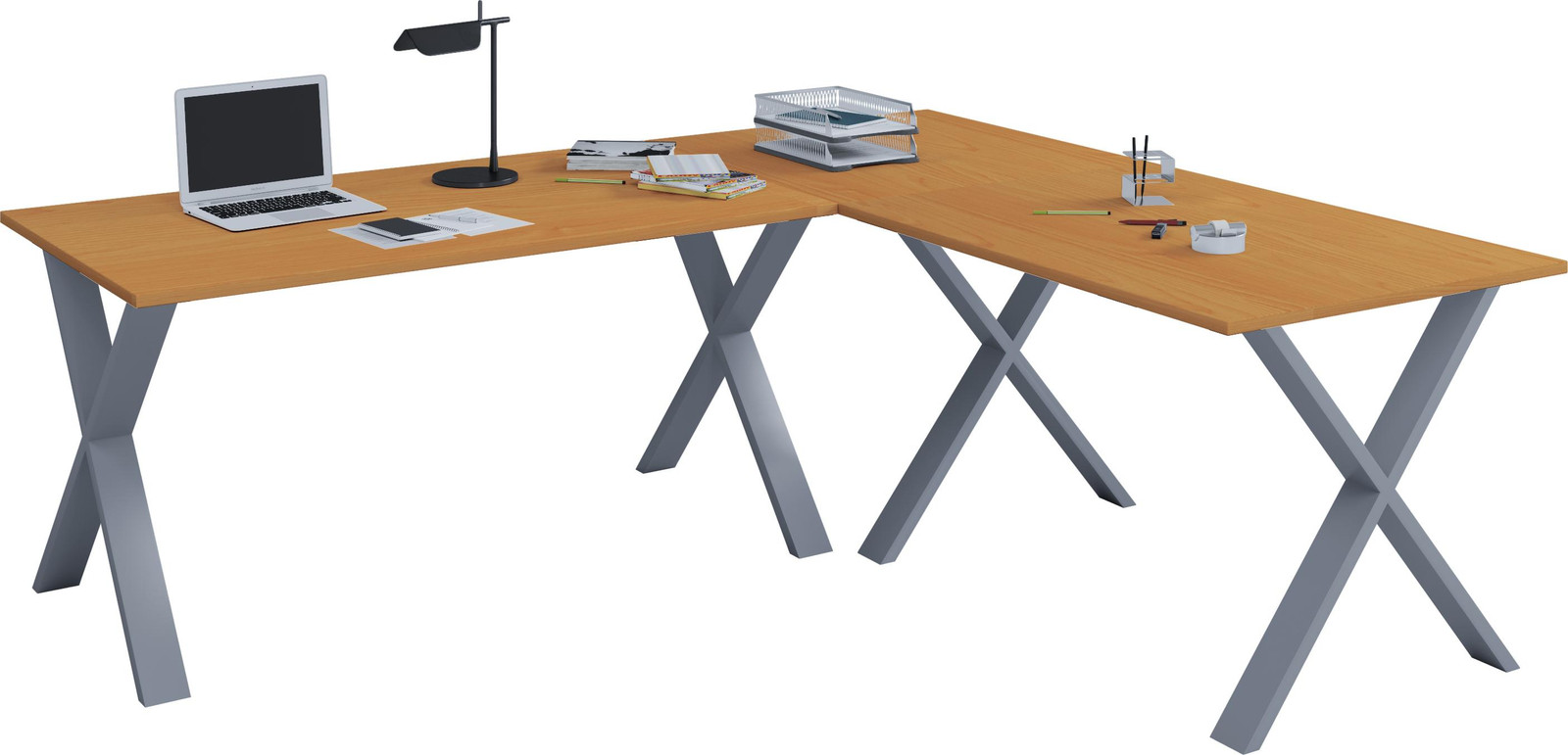 VCM Lona X Houten Hoekbureau - L-vormig - 130 x 130 cm
