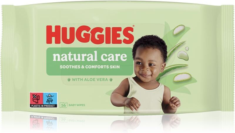 Huggies Natural Care lingettes nettoyantes à l'aloe vera 56 pcs