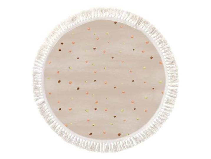 FonHNDG Teppich mit Quasten, runde Nachttisch-Dekorationsmatte Teppich-Schlafzimmer-Fußmatten, Nachttisch-Teppiche, Raumdekoration