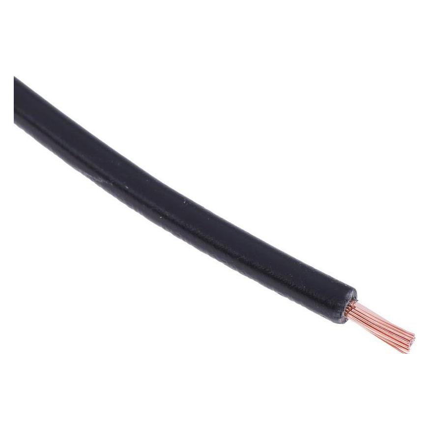 RS PRO Normierte Aderleitung Ø 3mm / 1 mm² Kupfer, Schwarz 32 / 0,2 mm Litzen, 100m (100 m) (1805936)